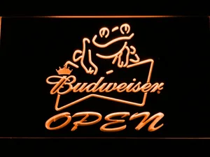 Budweiser Frog Open LED Neon Sign