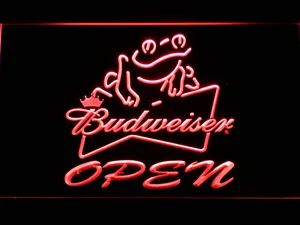 Budweiser Frog Open LED Neon Sign
