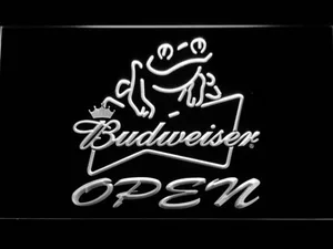 Budweiser Frog Open LED Neon Sign
