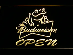 Budweiser Frog Open LED Neon Sign