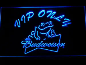 Budweiser Frog VIP Only LED Neon Sign