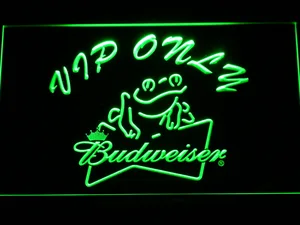 Budweiser Frog VIP Only LED Neon Sign