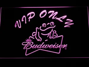 Budweiser Frog VIP Only LED Neon Sign