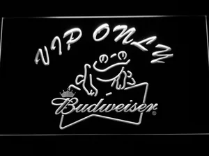 Budweiser Frog VIP Only LED Neon Sign