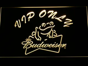 Budweiser Frog VIP Only LED Neon Sign
