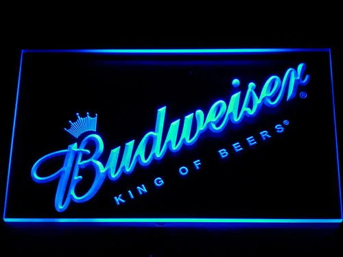 Budweiser King of Beers Slanted LED Neon Sign