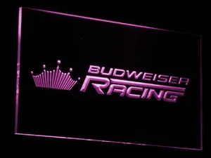 Budweiser Racing LED Neon Sign