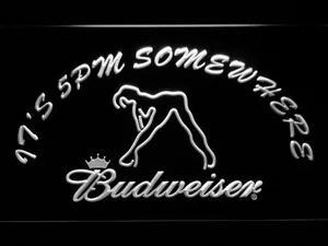 Budweiser Woman's Silhouette It's 5pm Somewhere LED Neon Sign