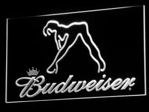 Budweiser Woman's Silhouette LED Neon Sign