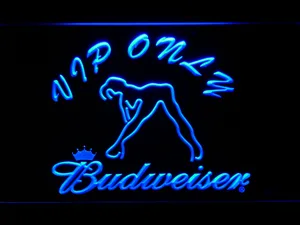 Budweiser Woman's Silhouette VIP Only LED Neon Sign