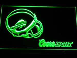 Buffalo Bills Coors Light Helmet LED Neon Sign