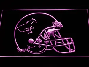 Calgary Stampeders Helmet LED Neon Sign