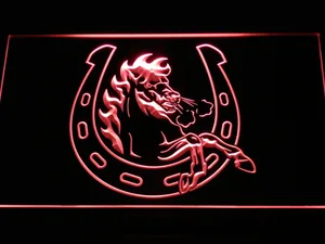 Calgary Stampeders Horseshoe Logo LED Neon Sign