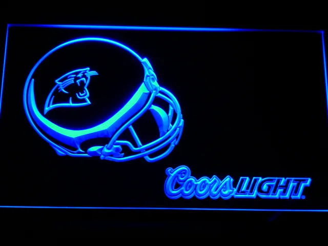 Carolina Panthers Coors Light Helmet LED Neon Sign
