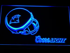 Carolina Panthers Coors Light Helmet LED Neon Sign