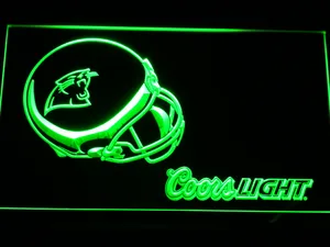 Carolina Panthers Coors Light Helmet LED Neon Sign