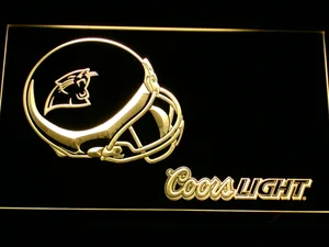 Carolina Panthers Coors Light Helmet LED Neon Sign