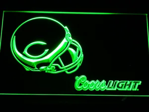 Chicago Bears Coors Light Helmet LED Neon Sign