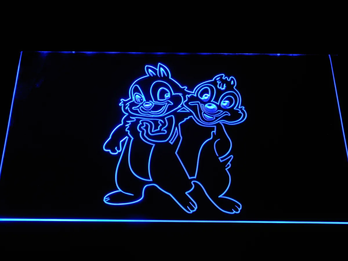 Chip 'n' Dale LED Neon Sign