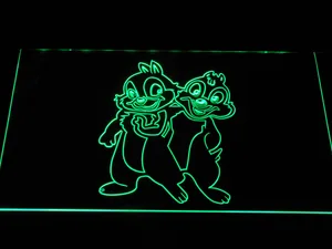 Chip 'n' Dale LED Neon Sign