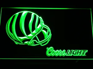 Cincinnati Bengals Coors Light Helmet LED Neon Sign