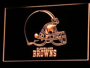 Cleveland Browns Helmet LED Neon Sign