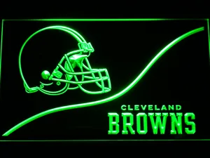 Cleveland Browns Split LED Neon Sign