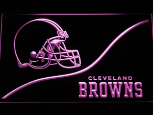 Cleveland Browns Split LED Neon Sign
