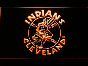Cleveland Indians 1973-1978 Text LED Neon Sign - Legacy Edition
