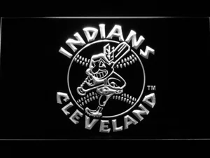Cleveland Indians 1973-1978 Text LED Neon Sign - Legacy Edition