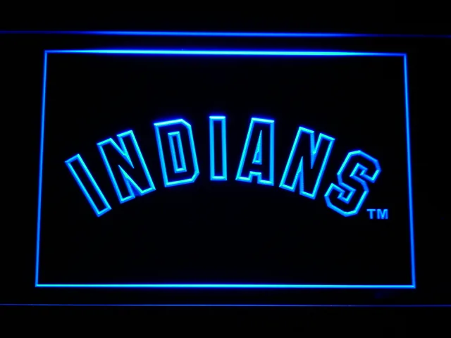 Cleveland Indians Text LED Neon Sign