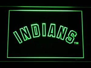 Cleveland Indians Text LED Neon Sign