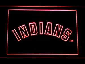 Cleveland Indians Text LED Neon Sign