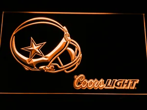 Dallas Cowboys Coors Light Helmet LED Neon Sign