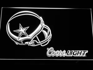 Dallas Cowboys Coors Light Helmet LED Neon Sign