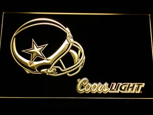 Dallas Cowboys Coors Light Helmet LED Neon Sign