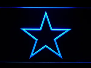 Dallas Cowboys Star Outline LED Neon Sign