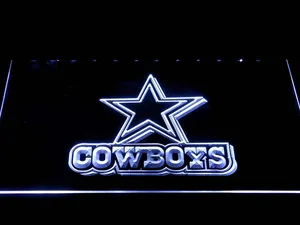 Dallas Cowboys Star Wordmark 2 LED Neon Sign