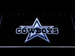 Dallas Cowboys Star Wordmark LED Neon Sign