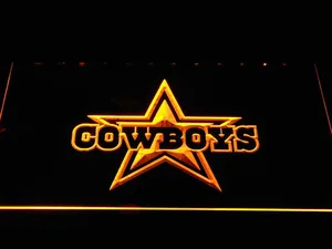 Dallas Cowboys Star Wordmark LED Neon Sign