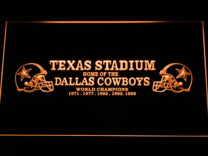 Dallas Cowboys Texas Stadium World Champions LED Neon Sign - Legacy Edition