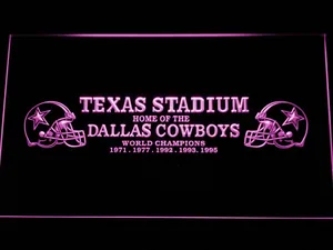 Dallas Cowboys Texas Stadium World Champions LED Neon Sign - Legacy Edition