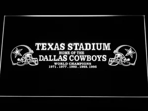 Dallas Cowboys Texas Stadium World Champions LED Neon Sign - Legacy Edition