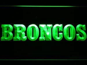 Denver Broncos 1968-1996 Logo LED Neon Sign - Legacy Edition