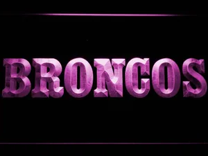 Denver Broncos 1968-1996 Logo LED Neon Sign - Legacy Edition