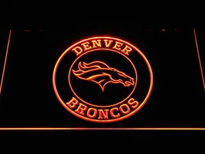 Denver Broncos Circle Logo LED Neon Sign
