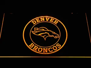 Denver Broncos Circle Logo LED Neon Sign