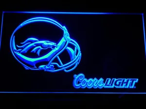 Denver Broncos Coors Light LED Neon Sign