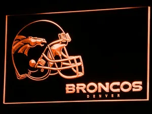 Denver Broncos Helmet LED Neon Sign