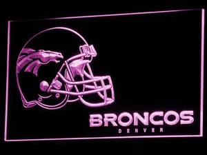 Denver Broncos Helmet LED Neon Sign
